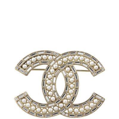 chanel cc pearl brooch|Altro.